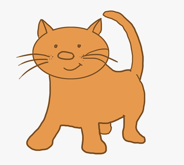 子猫のイラストシンプル