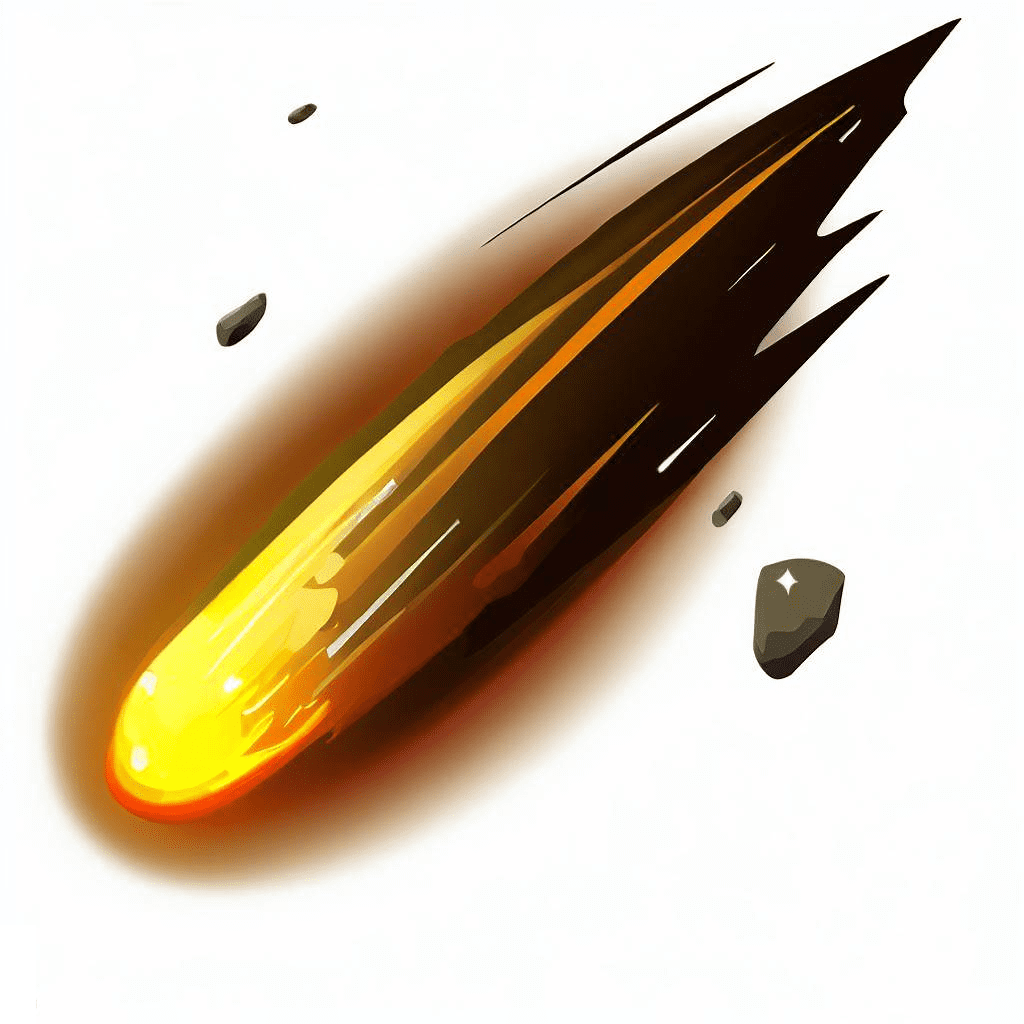 流星のイラストPNG画像 2 イラスト