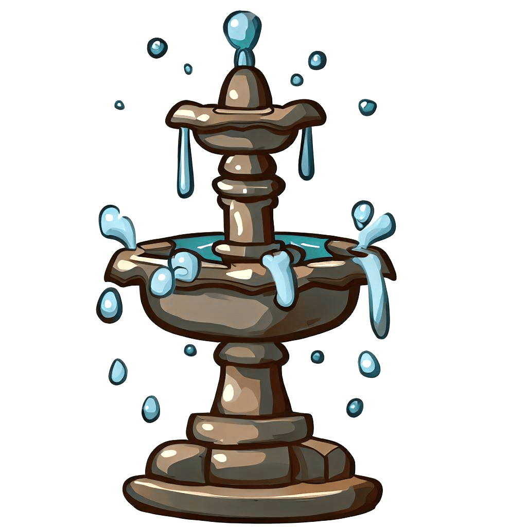噴水のイラストPNG無料 イラスト