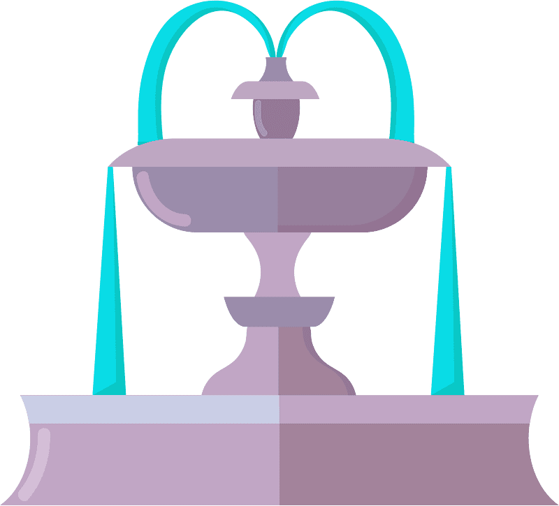噴水のイラスト 透明な背景 イラスト