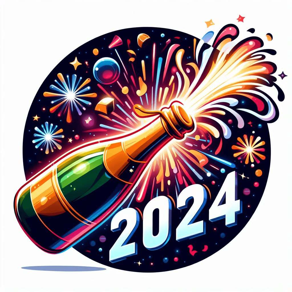 新年あけましておめでとうございます 2024 イラスト無料画像 イラスト