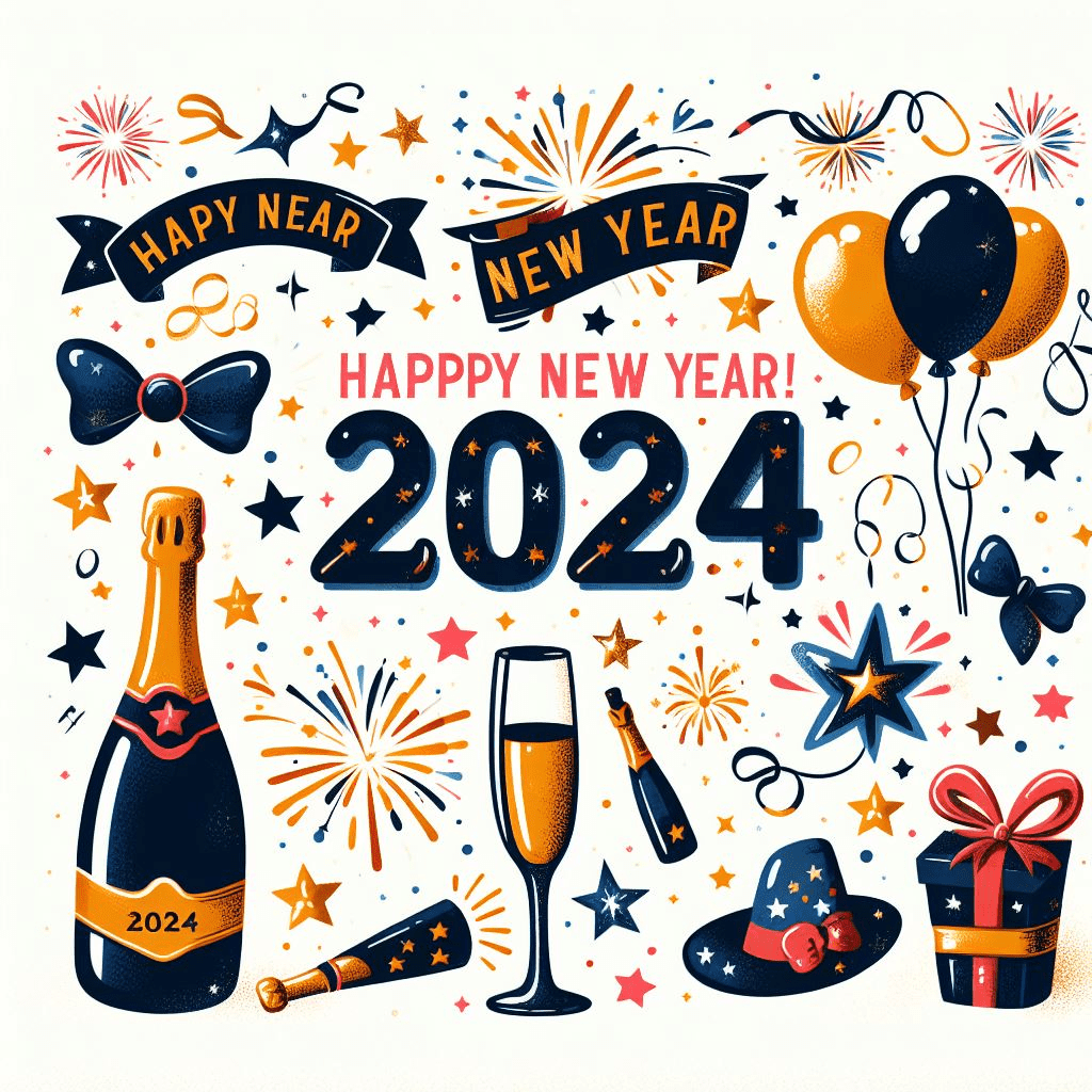 新年あけましておめでとうございます 2024 イラスト 無料画像 イラスト