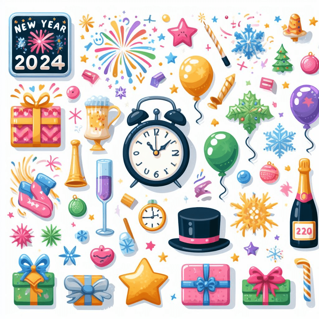 新年あけましておめでとうございます 2024 イラスト PNG ダウンロード イラスト