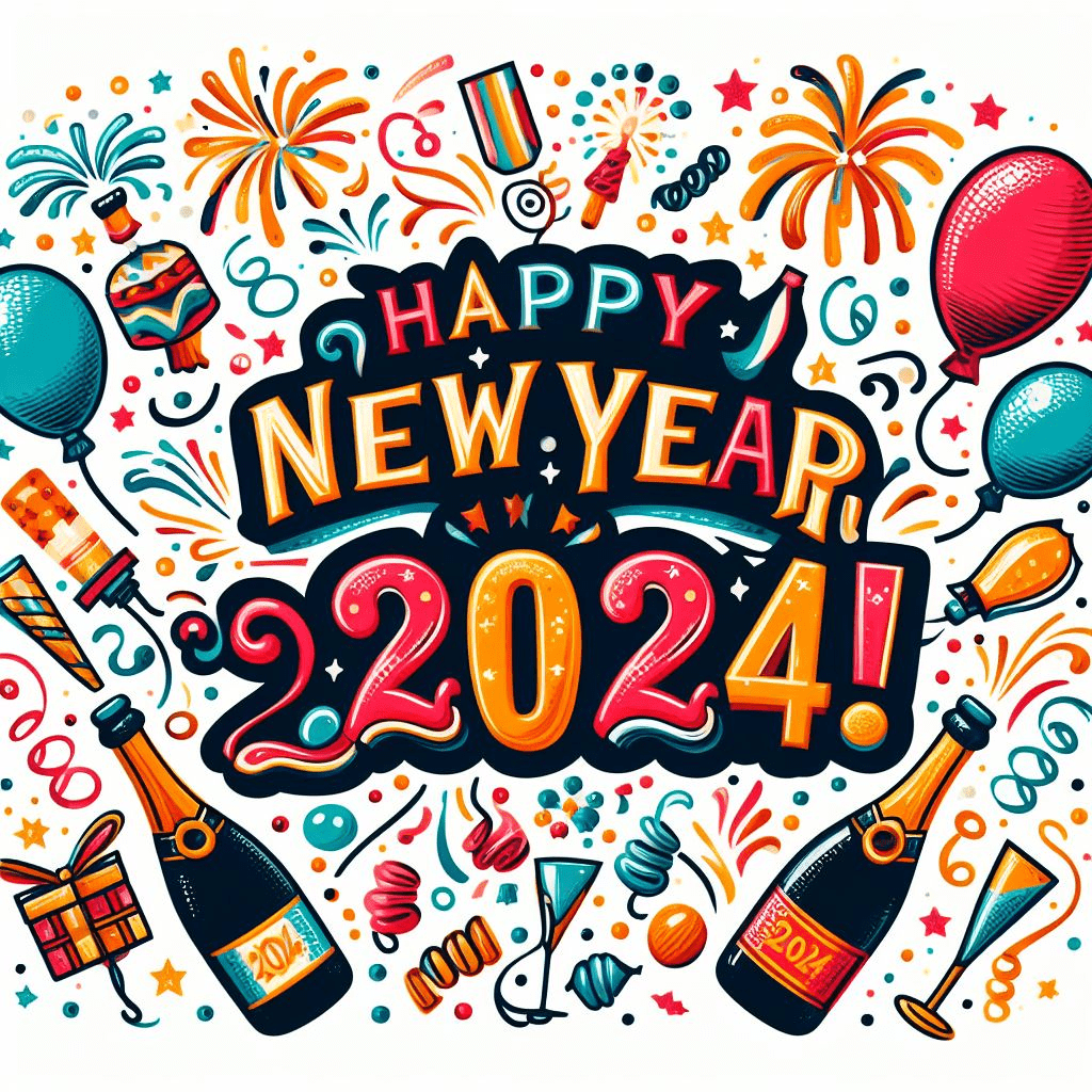 新年あけましておめでとうございます 2024 イラスト PNG イメージ イラスト