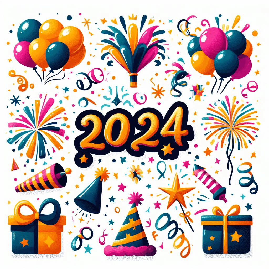新年あけましておめでとうございます 2024 イラスト PNG 無料