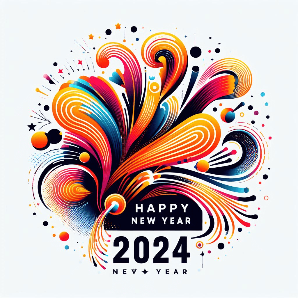新年あけましておめでとうございます 2024 無料クリップアート 1 イラスト