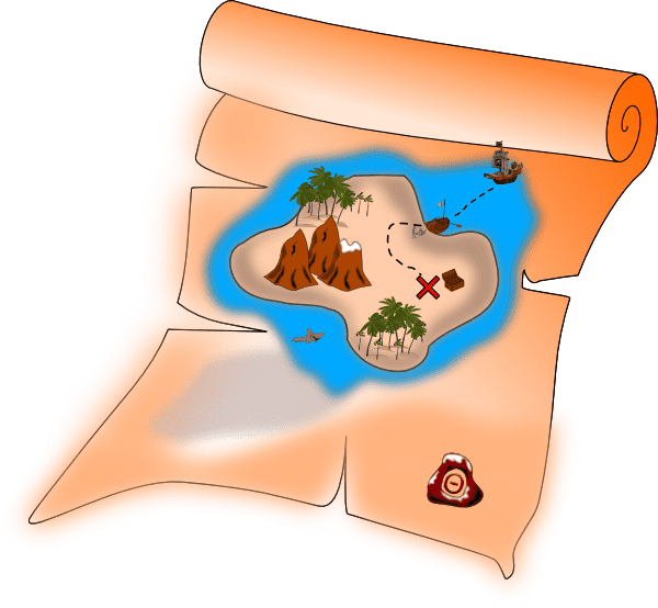 宝の地図イラスト画像 2