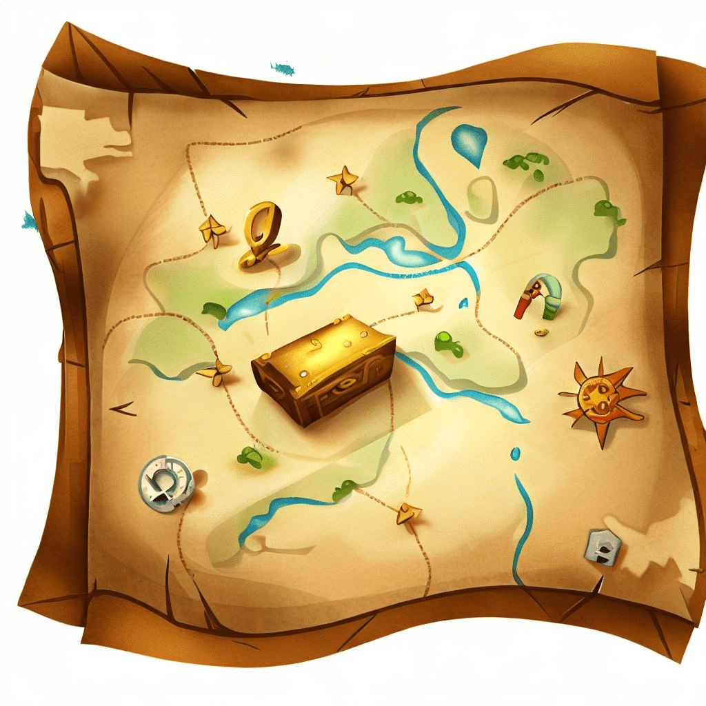 宝の地図イラストの無料写真