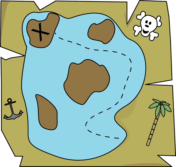 宝の地図イラスト PNG 画像