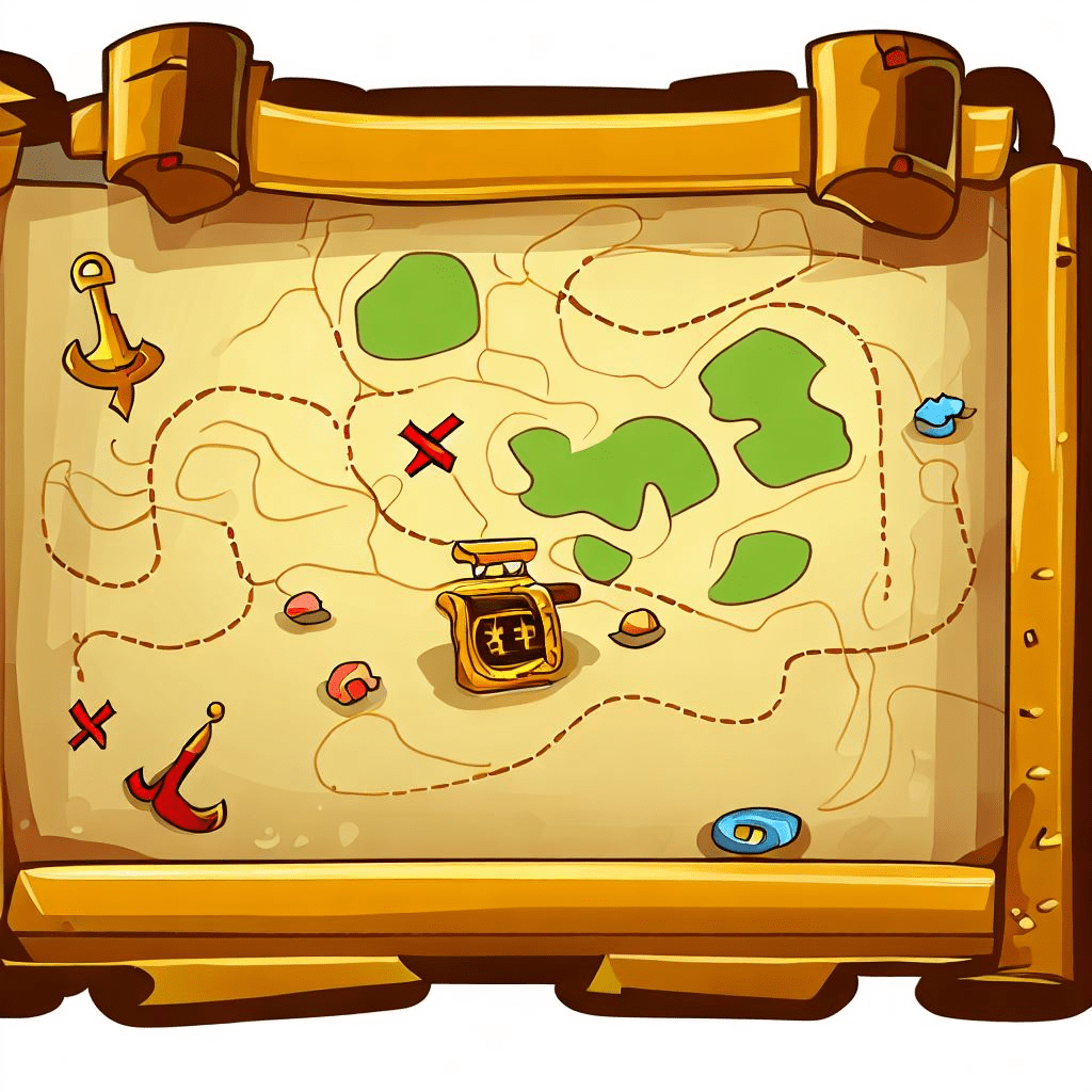 宝の地図のイラストをダウンロード