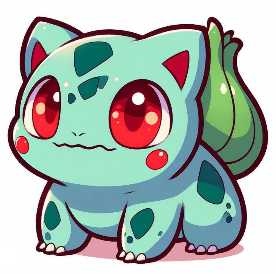 ポケモンでかわいいサトシのフシギダネを無料でイラストします