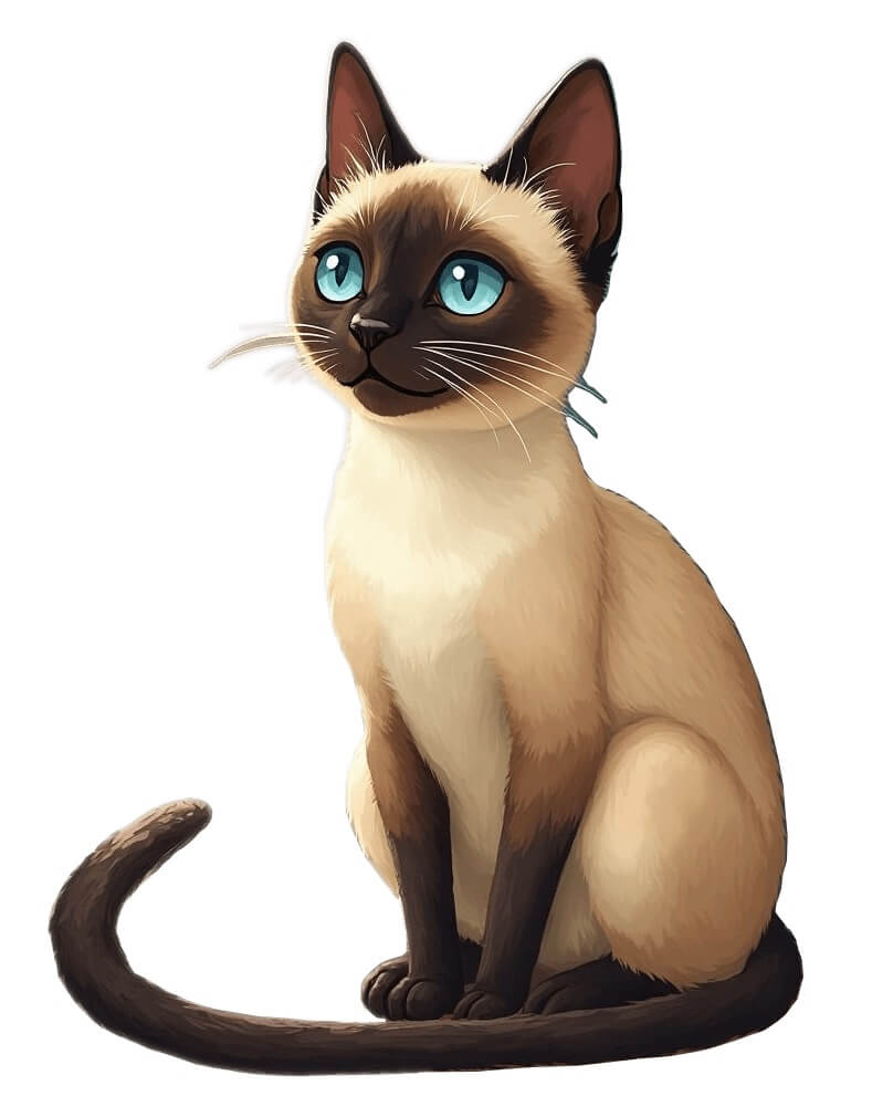 シャム猫のイラストダウンロード イラスト