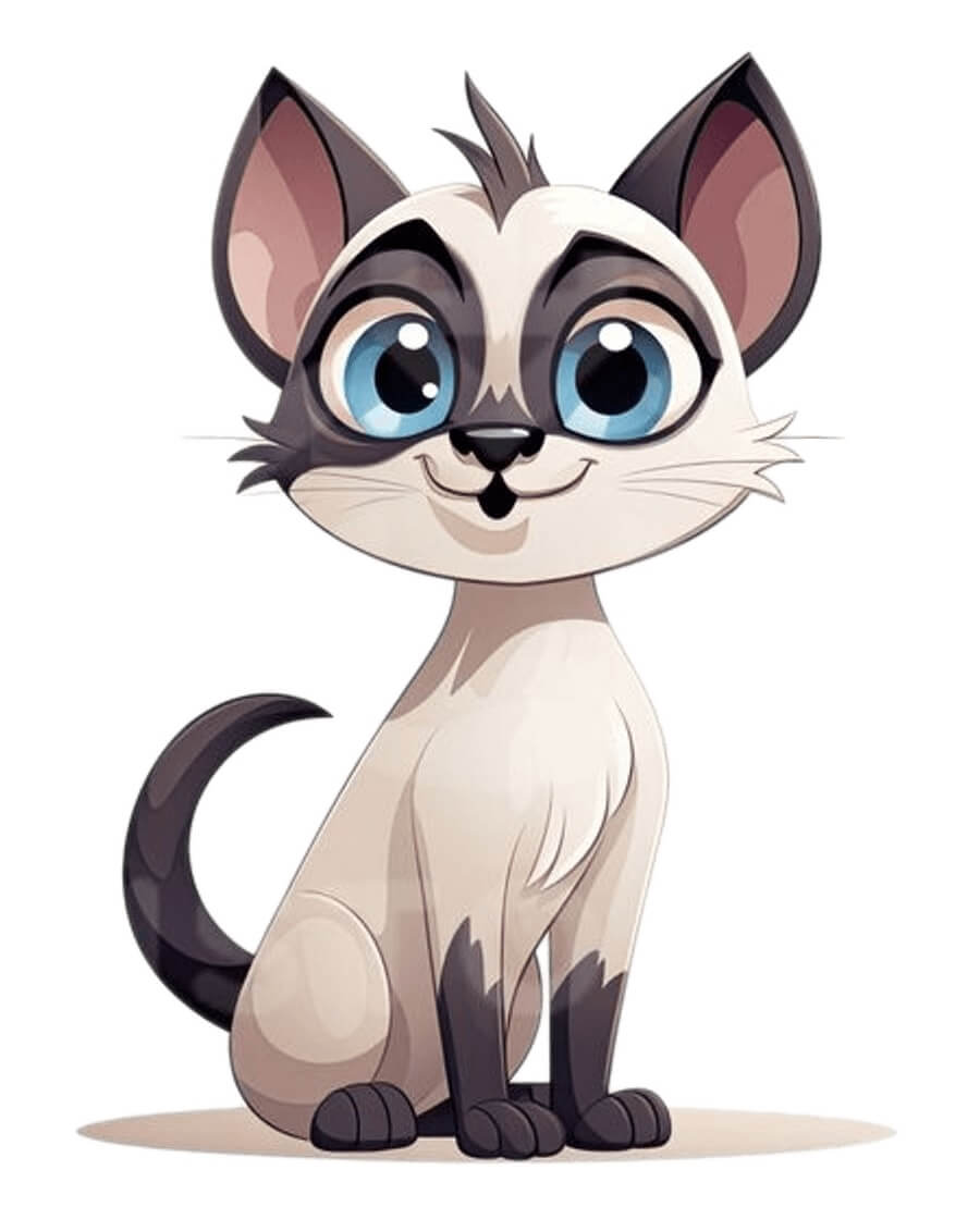 シャム猫のイラスト画像 イラスト