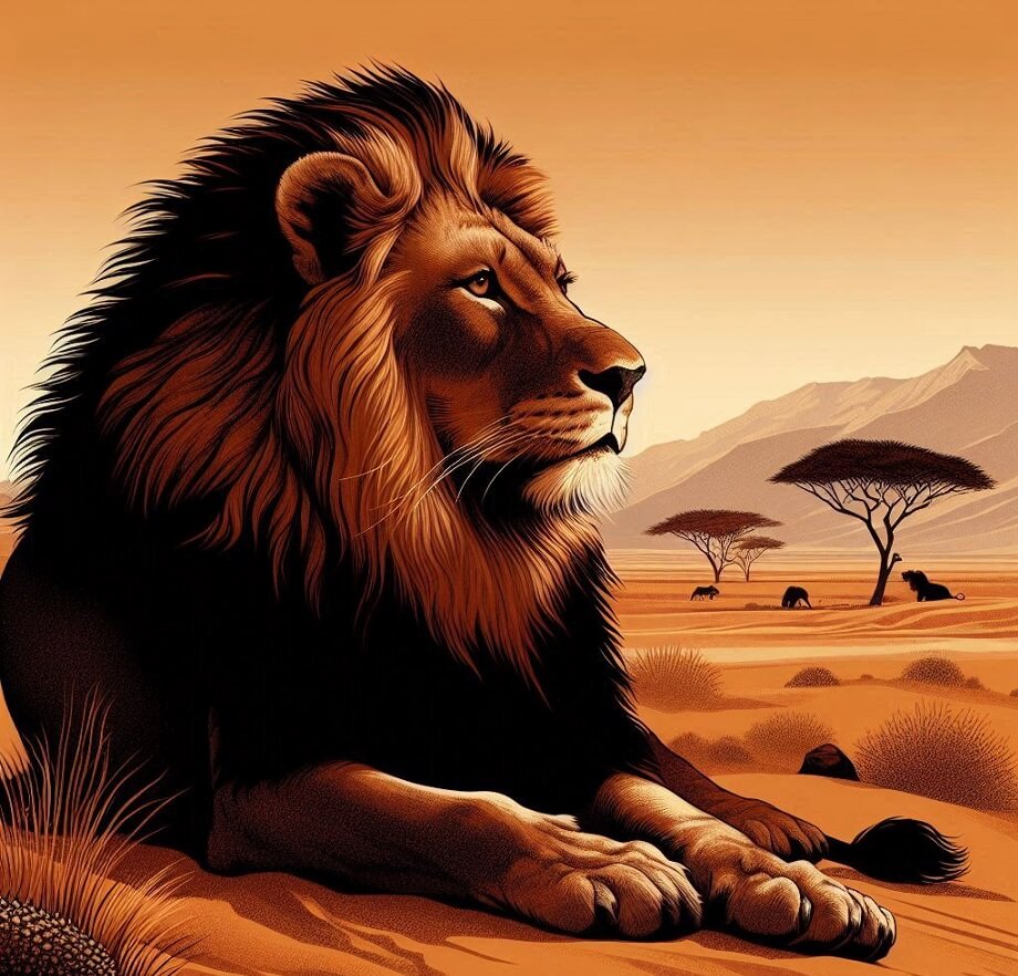 アフリカライオンのイラスト2 イラスト