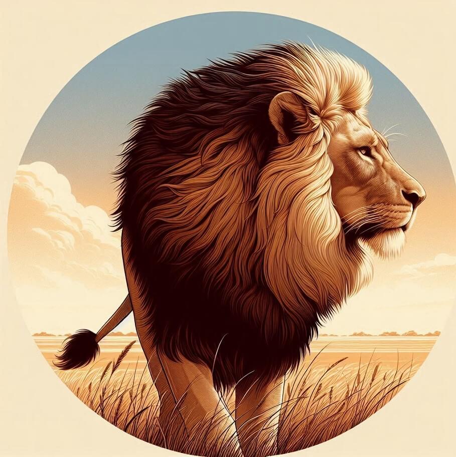 アフリカライオンのイラスト3 イラスト