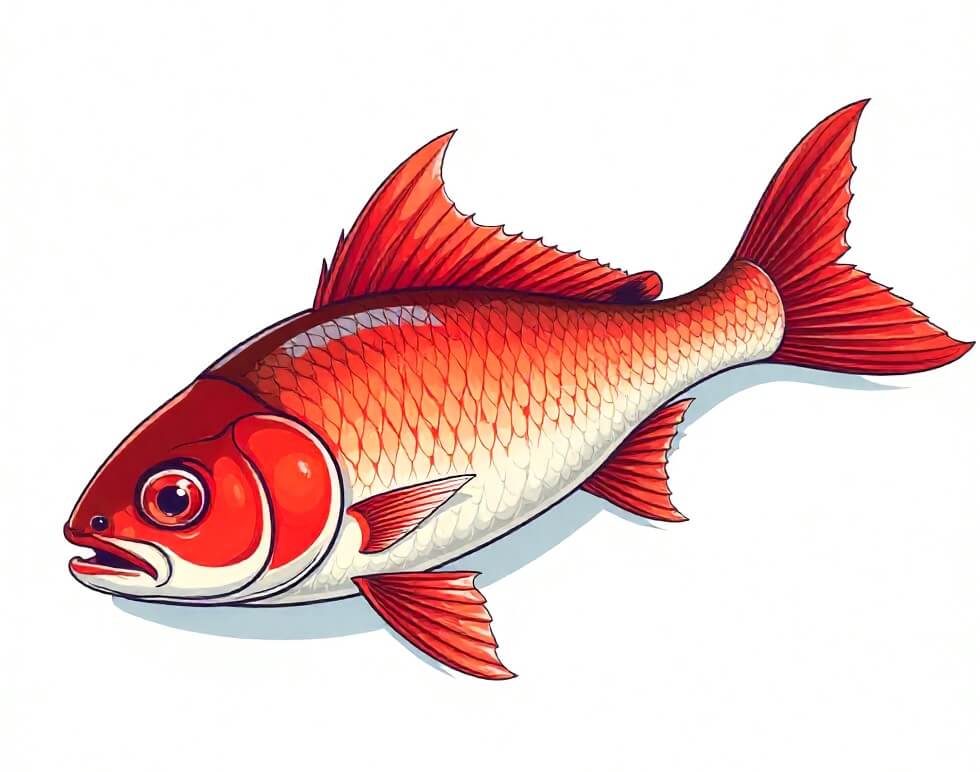 赤い魚のイラスト素材 イラスト