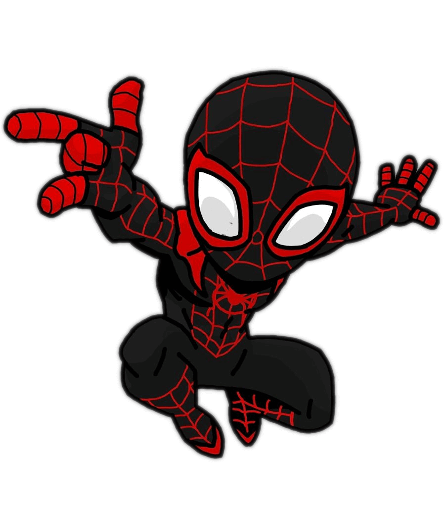 ブラックスパイダーマンのイラストダウンロード