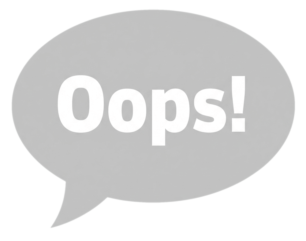 “Oops!” – 吹き出しイラスト シンプル