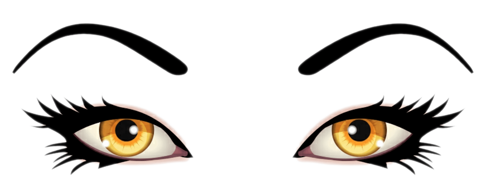 女性の琥珀色の目のイラスト無料