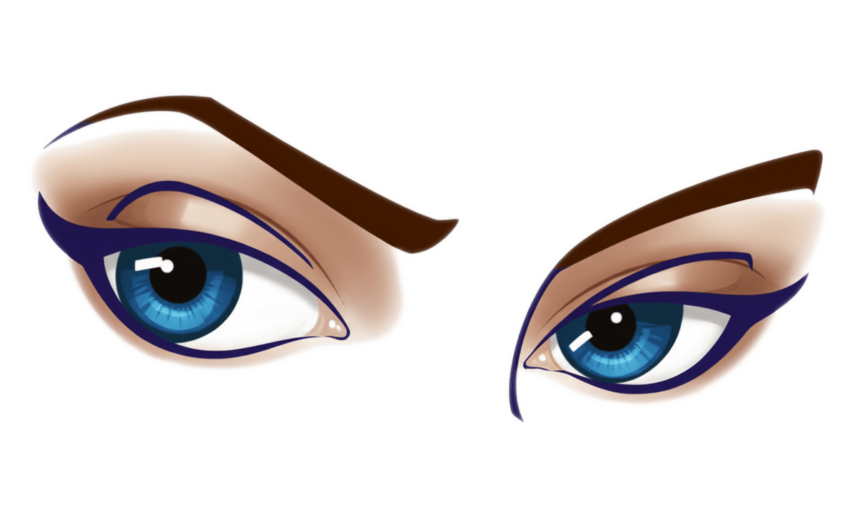 かわいい青い目のイラスト無料
