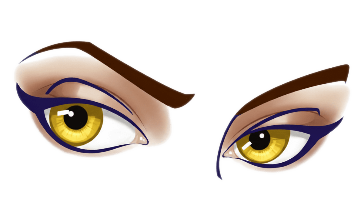 かわいい黄色い目のイラスト無料