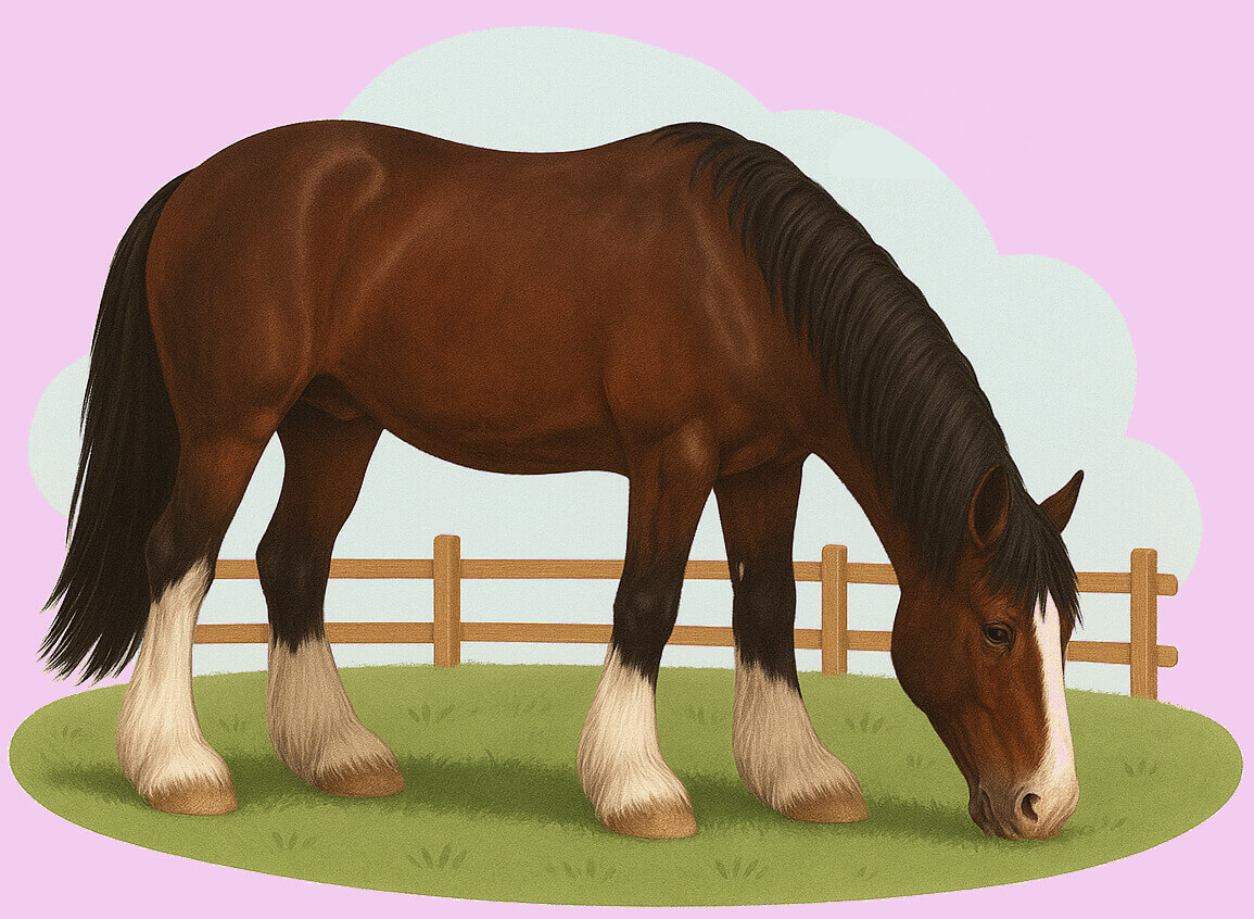 かわいい馬のイラストの背景