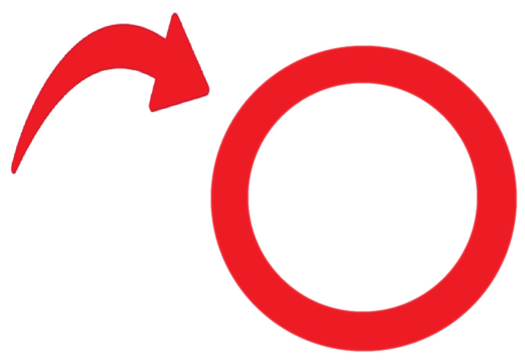 空白の赤い矢印のイラスト イラスト