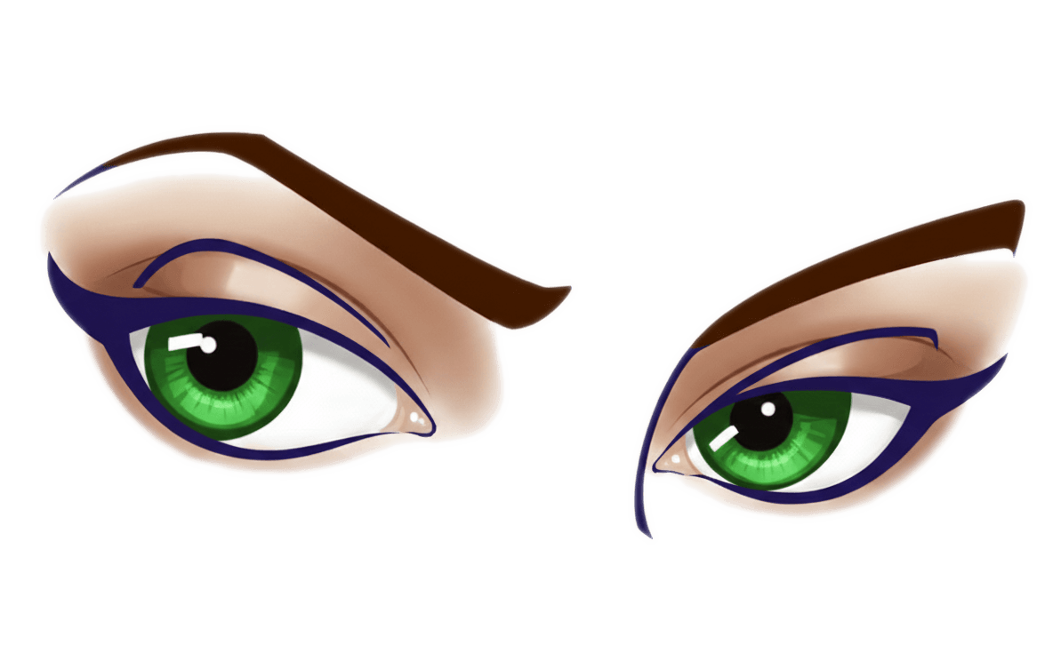 きれいな緑色の目のイラスト無料