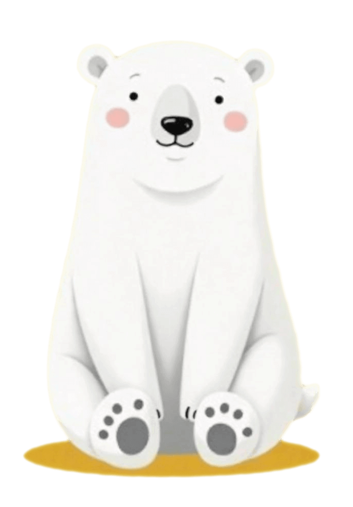 子供向けのホッキョクグマのイラスト イラスト