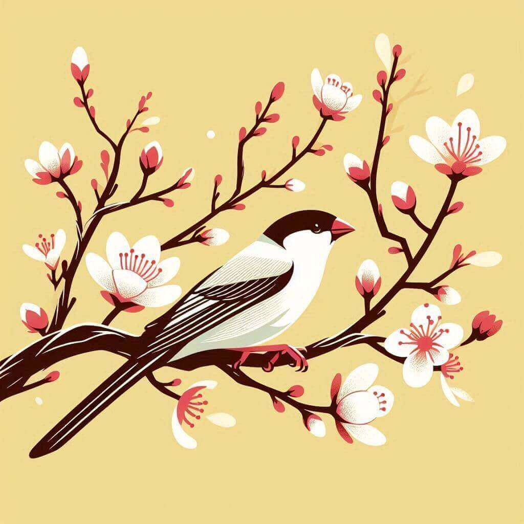 小鳥のイラスト背景 2