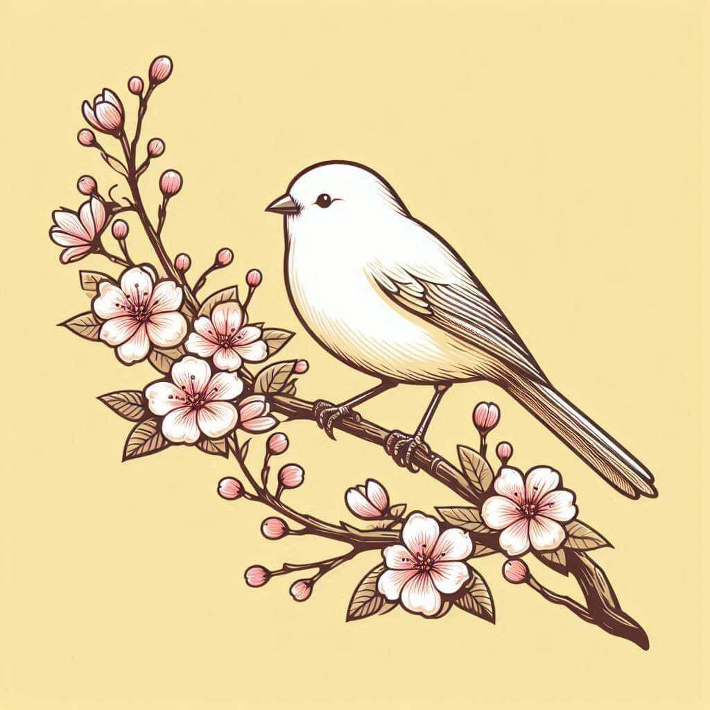 小鳥のイラスト背景
