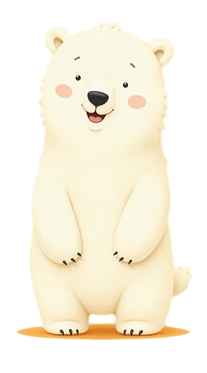 漫画かわいいシロクマのイラスト