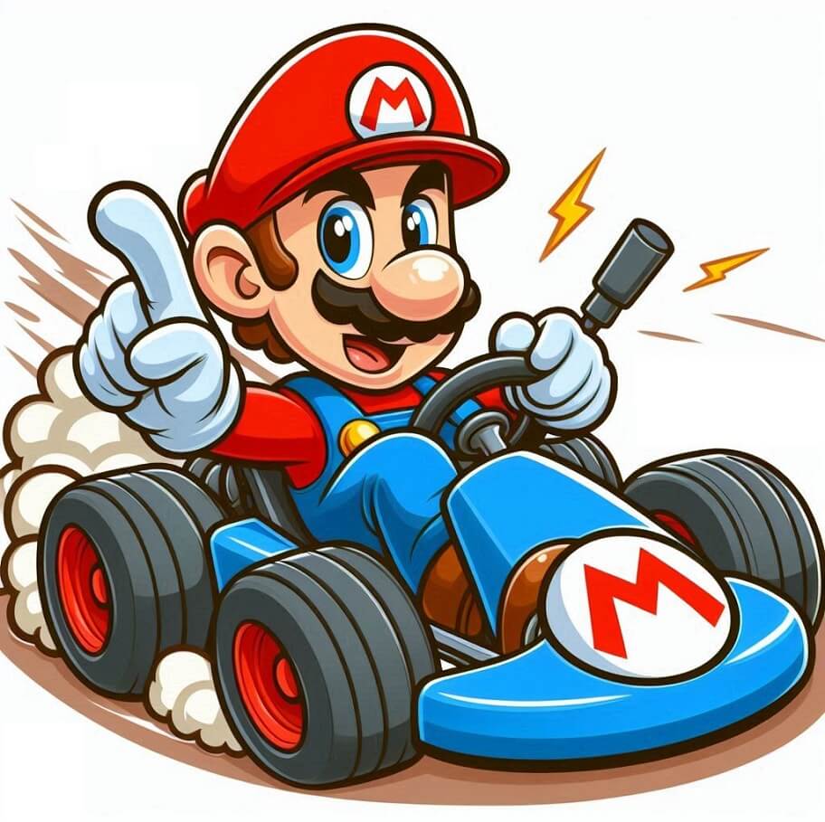 マリオレーシングのイラスト イラスト