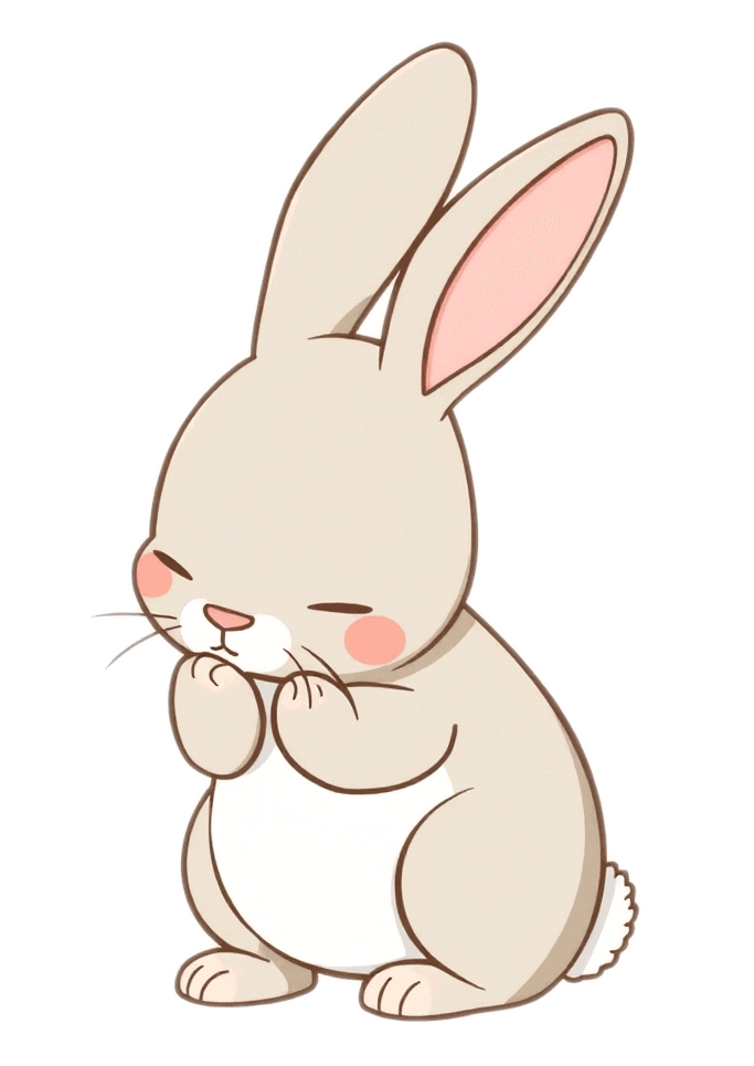 寝ているウサギのイラスト画像 イラスト