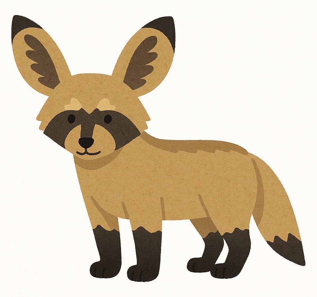 オオミミギツネのイラストダウンロード