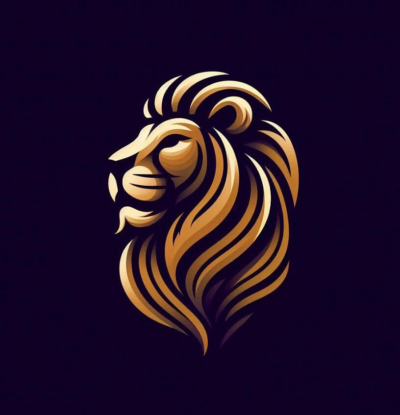 ライオンのロゴのイラスト 無料