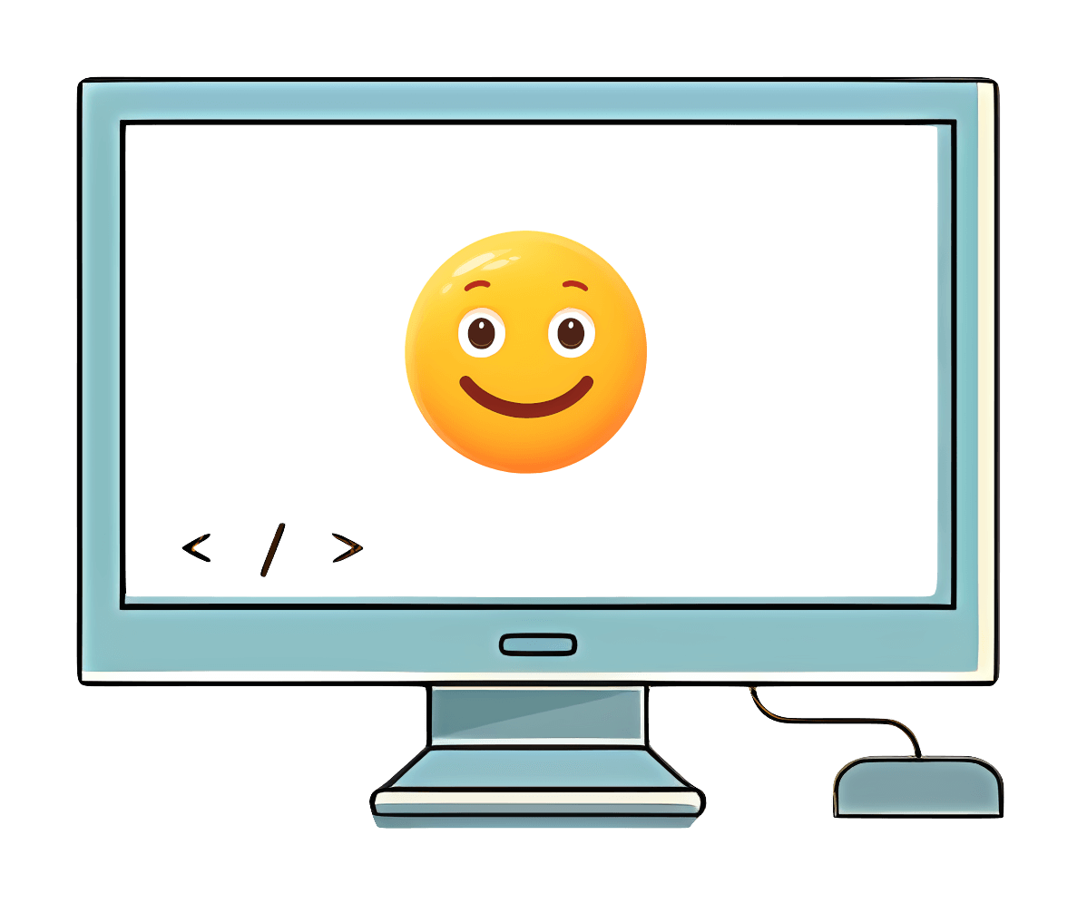シンプルなコンピューターモニターのイラスト イラスト