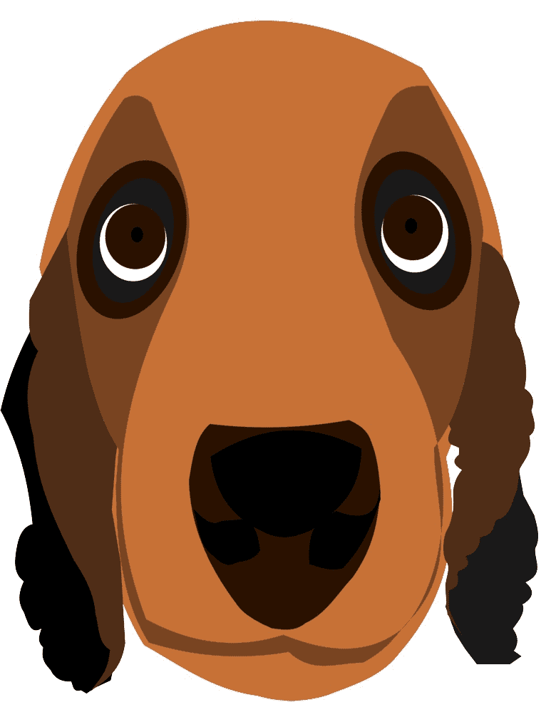 ダックスフント 犬の顔イラスト イラスト