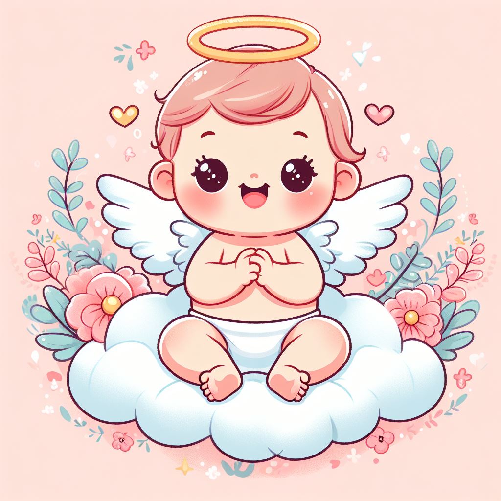 かわいい赤ちゃん天使のイラスト 2 イラスト