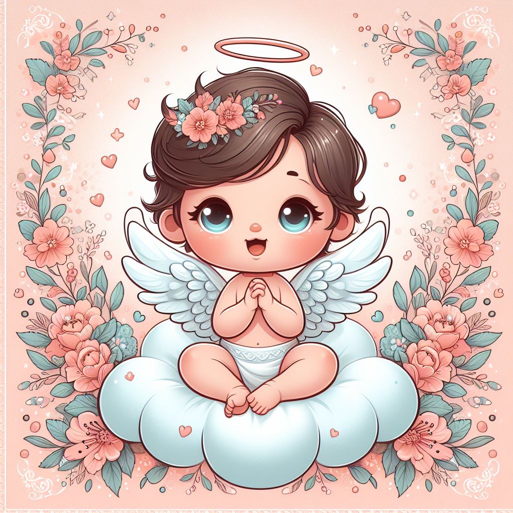 かわいい赤ちゃん天使のイラスト イラスト