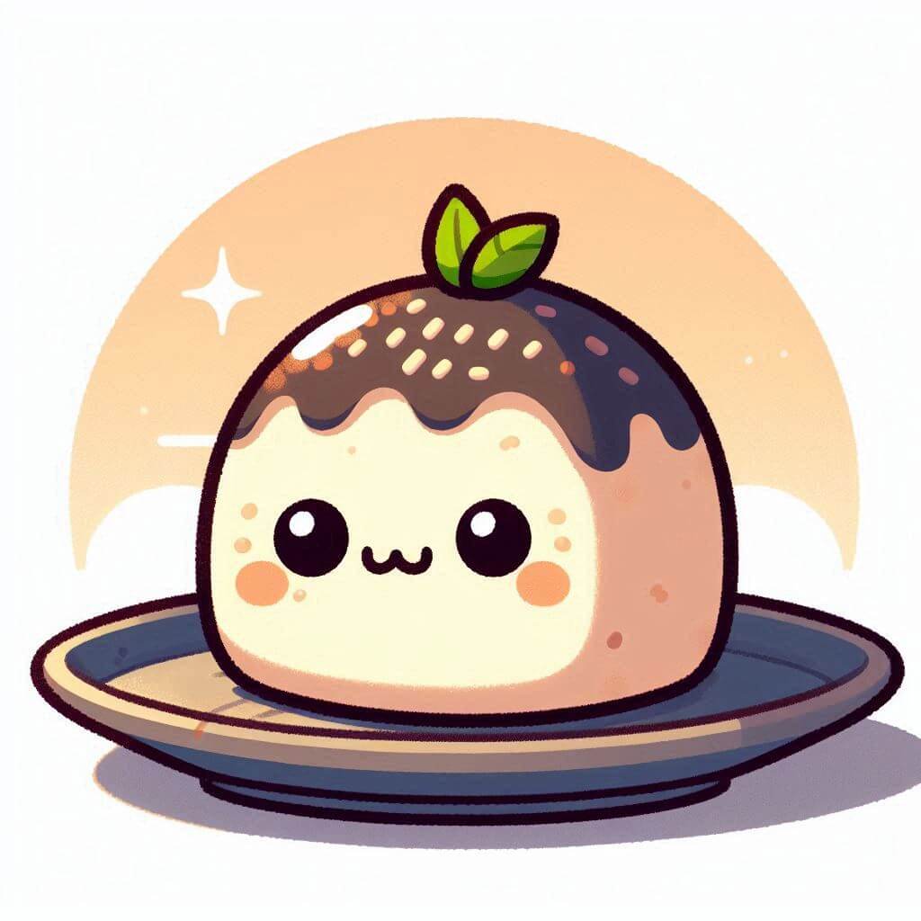 かわいい餅イラスト背景 イラスト