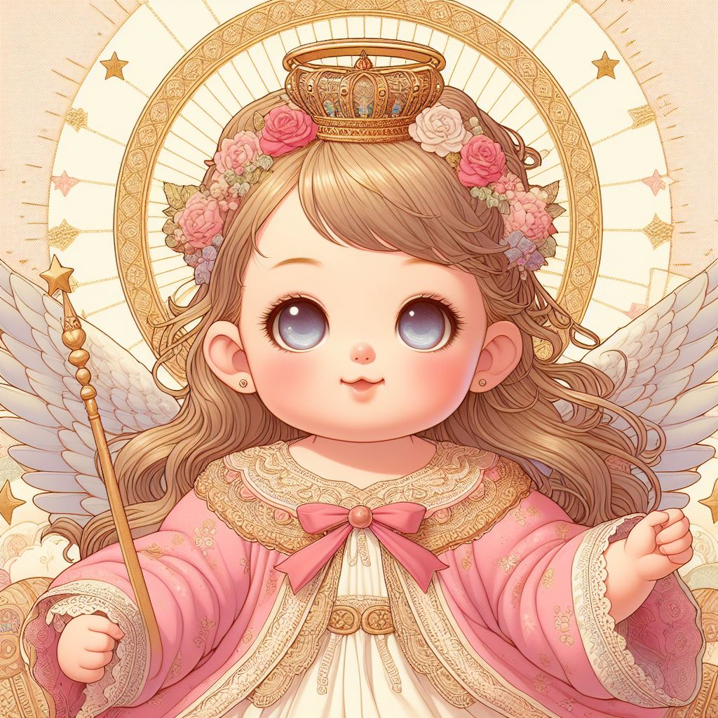 女の赤ちゃん天使のイラスト 3 イラスト