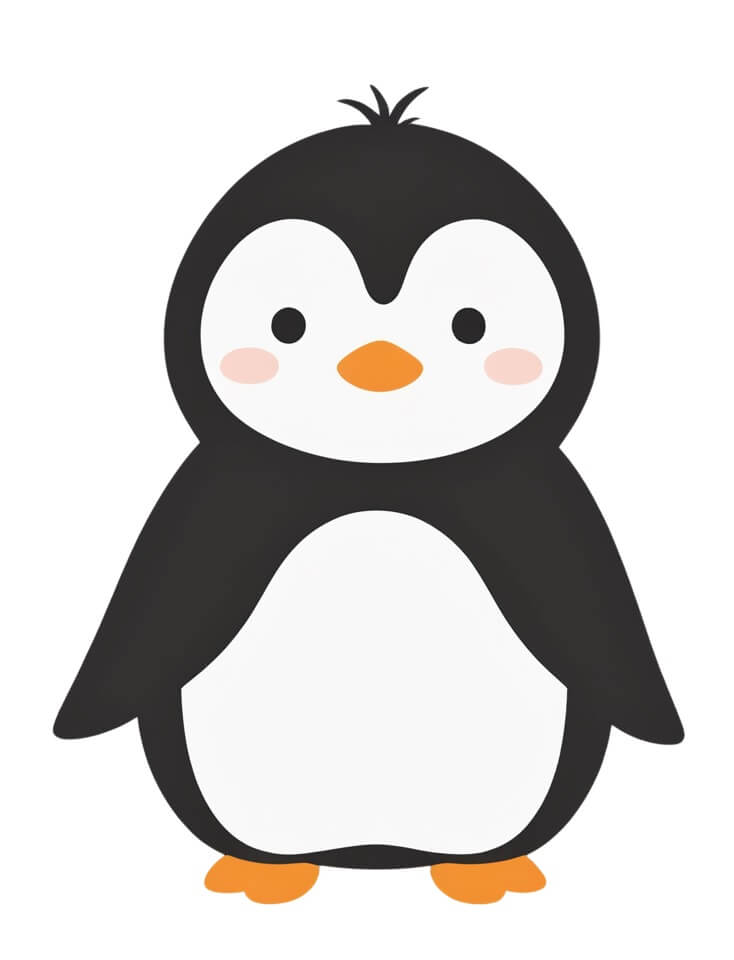 ペンギンのイラスト（シンプル） イラスト