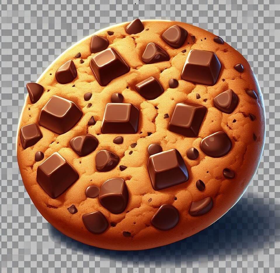 チョコチップクッキー 透明のイラスト イラスト