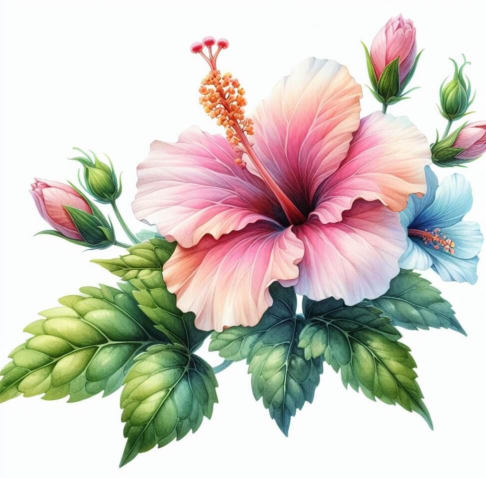 ハイビスカスの花のイラスト透明 2 イラスト
