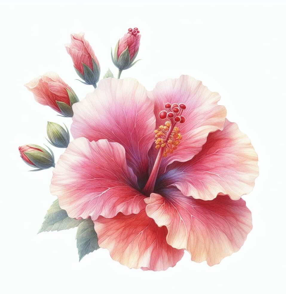 ハイビスカスの花のイラスト透明 3 イラスト
