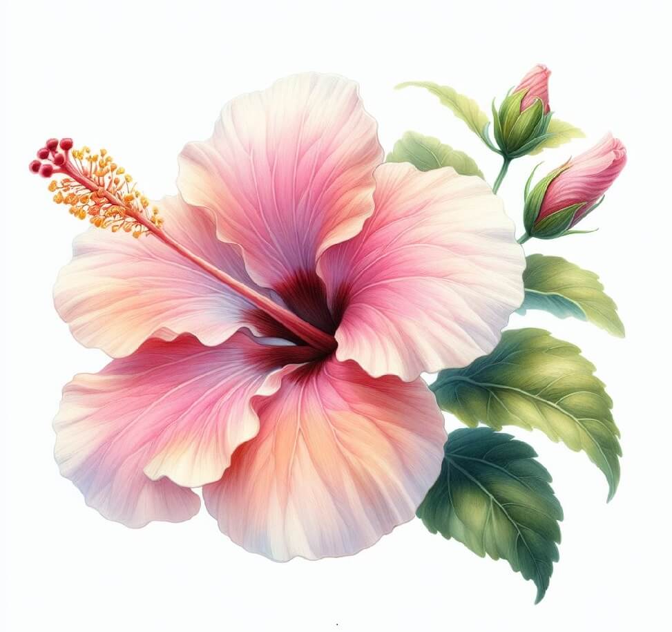 ハイビスカスの花のイラスト透明 4 イラスト