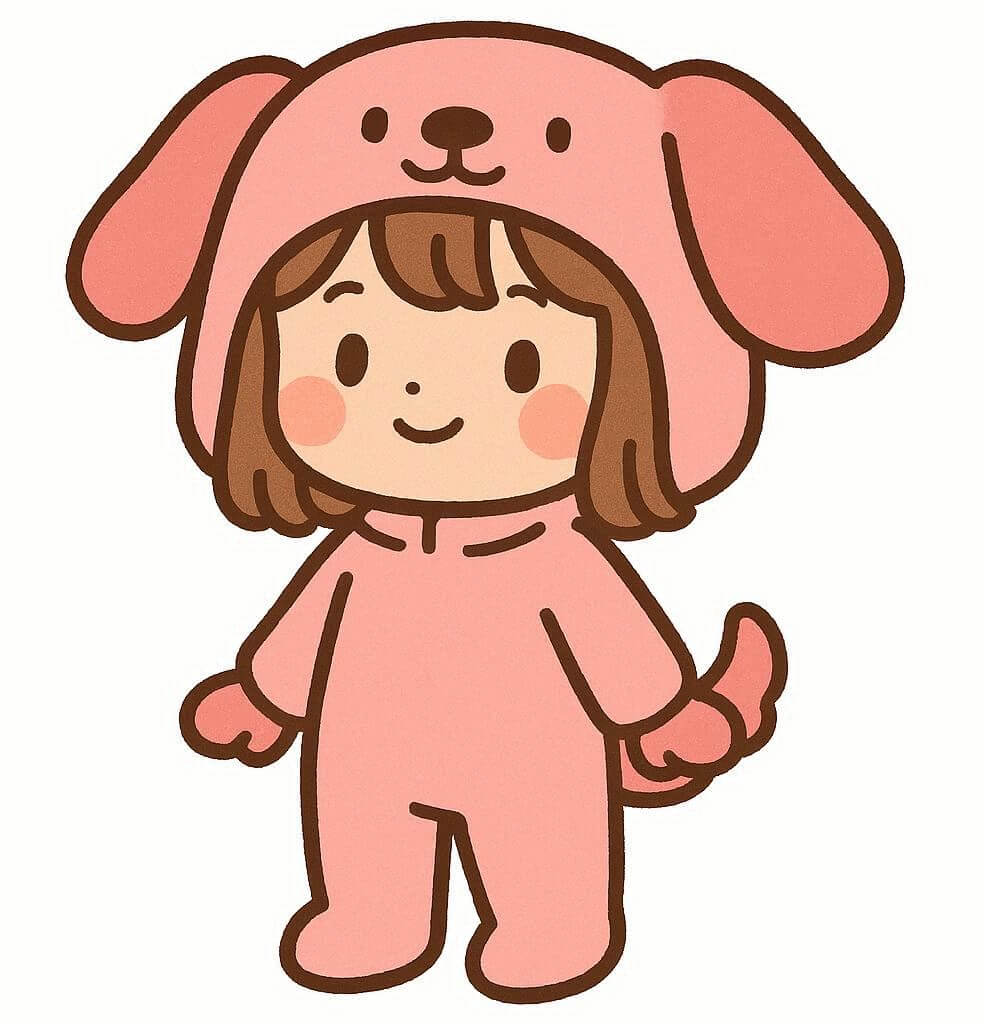 コスプレした女の子のイラストをダウンロード