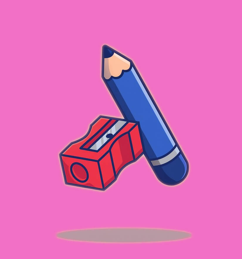 鉛筆と鉛筆削りのイラスト E イラスト