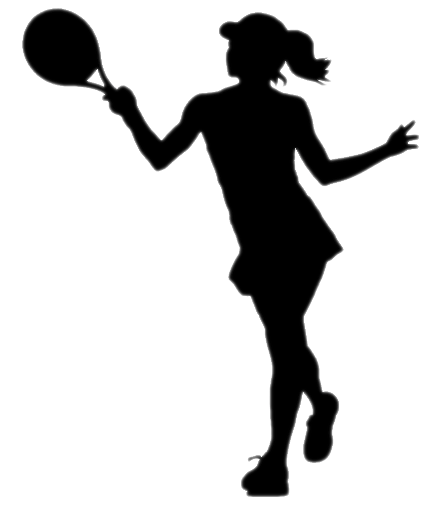 シルエット女子テニス選手のイラスト 3